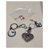 Holiday Themed Keychain Charm Set Holiday Themed Keychain Charm Set