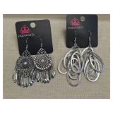 Paparazzi  Silver Chandelier Earrings x2 Paparazzi  Silver Chandelier Earrings x2