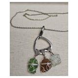 Celestial Sea Glass Necklaces x2 Celestial Sea Glass Necklaces x2