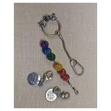 Rainbow Crystal Pet Charm Keychains with Sentimental Message Rainbow Crystal Pet Charm Keychains with Sentimental Message