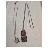 Decorative Pendant Necklace Set with Photo Charm Decorative Pendant Necklace Set with Photo Charm