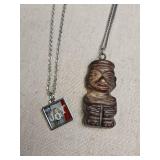 Decorative Pendant Necklace Set with Photo Charm Decorative Pendant Necklace Set with Photo Charm