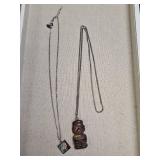 Decorative Pendant Necklace Set with Photo Charm Decorative Pendant Necklace Set with Photo Charm