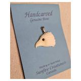 Handcarved Bone Eagle Pendant by Sunfire Creations Handcarved Bone Eagle Pendant by Sunfire Creations