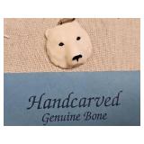 Canadian Handcarved Polar Bear Bone Pendant Canadian Handcarved Polar Bear Bone Pendant