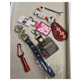Decorative Key Chain Set with Beads and LED Flashlight Decorative Key Chain Set with Beads and LED Flashlight