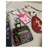 Decorative Key Chain Set with Beads and LED Flashlight Decorative Key Chain Set with Beads and LED Flashlight