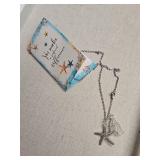 Seaside Starfish Charm Necklace with Sea Glass Seaside Starfish Charm Necklace with Sea Glass