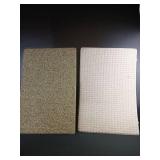 Textured Beige and Green Floor Mats Set of 2 Textured Beige and Green Floor Mats Set of 2