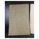 Textured Beige and Green Floor Mats Set of 2 Textured Beige and Green Floor Mats Set of 2