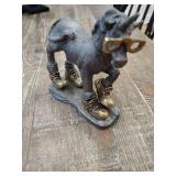 Signed Bronze Horse Sculpture Signed Bronze Horse Sculpture