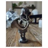 Bronze French Horn Player Figurine Bronze French Horn Player Figurine
