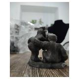 Handcrafted Cast Iron Black Bears Figurine Handcrafted Cast Iron Black Bears Figurine