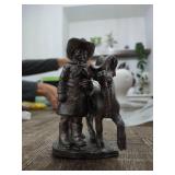 Bronze Western Cowboy with Horse Sculpture Bronze Western Cowboy with Horse Sculpture