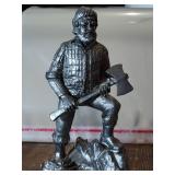 Pewter Lumberjack Figurine Pewter Lumberjack Figurine