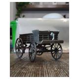Miniature Metal Horse-Drawn Farm Wagon Miniature Metal Horse-Drawn Farm Wagon