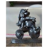 Cast Iron Bear on Bicycle Figurine Cast Iron Bear on Bicycle Figurine