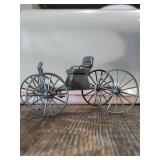 1987 Franklin Mint Pewter Horse Carriage Model 1987 Franklin Mint Pewter Horse Carriage Model