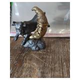Collectible Black Cat with Gold Moon Figurine Collectible Black Cat with Gold Moon Figurine