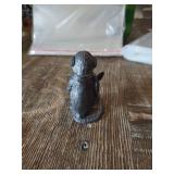 1996 Ricker Pewter Penguin and Rabbit Figurine 1996 Ricker Pewter Penguin and Rabbit Figurine
