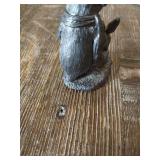 1996 Ricker Pewter Penguin and Rabbit Figurine 1996 Ricker Pewter Penguin and Rabbit Figurine