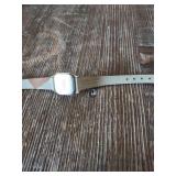 1980s LCD Quartz Watch with Cream Leather Band 1980s LCD Quartz Watch with Cream Leather Band