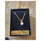 Van Doran Ruby and Crystal Pendant Necklace Van Doran Ruby and Crystal Pendant Necklace