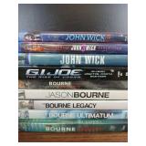 Action Movie DVD Collection - John Wick & Bourne Series Bundle Action Movie DVD Collection - John Wick & Bourne Series Bundle