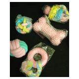 BENSEAO Puppy Teething Chew Toys for Small Dogs - Interactive Rope Toy, Balls, Ring, and Storage Basket (C) - Retail: $23