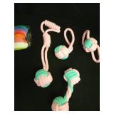 BENSEAO Puppy Teething Chew Toys for Small Dogs - Interactive Rope Toy, Balls, Ring, and Storage Basket (C) - Retail: $23