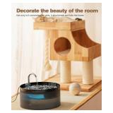 Cat Water Fountain: 108oz/3.2L Cat Fountain Super Silent Pet Drinking Dispenser - Water Fountains for Kitty Indoor - Quiet Pump and Faucet Design - Suitable for Cats and Dogs - BEMOONY - Retail: $30