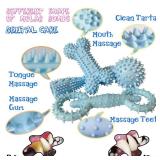 Cdyzqikm 3 Pack Puppy Teething Toys 0-6 Months Dog Chew Toy Cute Rubber Bone,Teeth Clean Ball,Interactive Donut,Treat Dumbbell for Small Dogs(Blue) - Retail: $10
