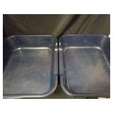 Blaucasa 2 Pack Extra Large Dog Litter Box Pan Tray (ABS Material), Low Entry Jumbo Senior Litter Boxes for Multiple Kitten Big Cats, Pet Safe Indoor Dog Potty (Dark Blue, 20\" L x 15\" W) - Retail: $