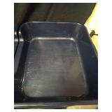 Blaucasa 2 Pack Extra Large Dog Litter Box Pan Tray (ABS Material), Low Entry Jumbo Senior Litter Boxes for Multiple Kitten Big Cats, Pet Safe Indoor Dog Potty (Dark Blue, 20\" L x 15\" W) - Retail: $