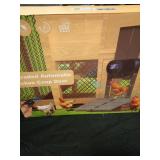 Doirdon Automatic Chicken Coop Door Solar Powered, Cold Weather Electric Chicken Door Large Size Aluminum Door with Light Sensor & Timer with Power Off Emergency Mode 14.9\" H x 11\" W - Retail: $56