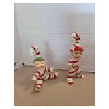 Two vintage Geo Z. Lefton Candy Cane Kids figurines