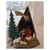 Vintage Christmas items, sleigh needs glued