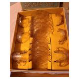Collectible Jeannette Junior Glass Dinner Set in original box, complete set