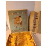 Collectible Jeannette Junior Glass Dinner Set in original box, complete set