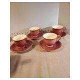 Royal Winton Pink Pearlescent Tea Set, tiny chip on base of teapot