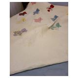Vintage Sunbonnet Sue Quilt, 72x88, small tear near center