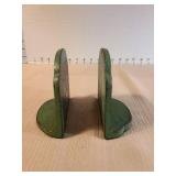 Green cast iron bird bookends by Cardinal COPR 1928
