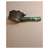 Chinese Cloisonne handle brass iron