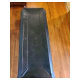 Industrial Metal Console Table with Ornate Legs, 15x34x14