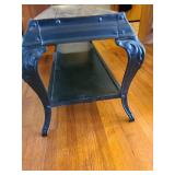 Industrial Metal Console Table with Ornate Legs, 15x34x14