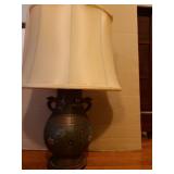 Chinese Cloisonne vase table lamp, 26in tall