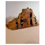 Chinese Carved Soapstone Dragon Brush Washer, 8 x 13