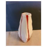 Murano glass swirl vase, vintage 60s, 6in tall