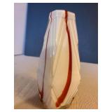 Murano glass swirl vase, vintage 60s, 6in tall