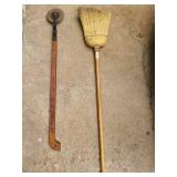 Vintage Planet Jr. No. 2 edger and a corn broom